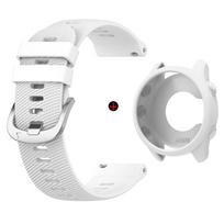 Garmin Forerunner 255/265 laikrodžio apyrankė + laikrodžio dėklas sidabrine sagtimi apyrankė aukštos kokybės patvarus silikoninis išmanusis dirželis For Forerunner 255 gray
