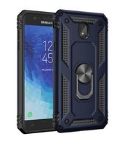 Skirtas Samsung Galaxy J3 J4 J6 Prime A8 A7 A6 A9 2018 automobilio magnetinio žiedo šarvai telefono dėklas J7 J5 Pro 2017 J2 pagrindinio stovo dangtelis For A8 Plus 2018 tamsiai mėlyna