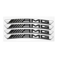 4 vnt. Automobilio stiliaus ratlankio aliuminio logotipo lipdukas, ratų stebulių lipdukai Mercedes Benz AMG A B C E G CLA C63 C63S E53 GT SLK W176