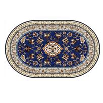 Persiško stiliaus ovalus kilimas svetainei, kilimas po sofa, bohemiškas apgyvendinimo namų grindų kilimėlis, kilimas po sofa 80 * 120cm blue