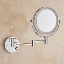 LED sieninis dvipusis kosmetinis veidrodis su apšvietimu ir didinimu 8 inches white