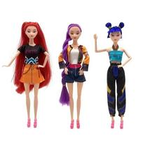 @@@  KPop Demon Hunters NEW Anime Doll Vinyl Toy Rumi Mira zoi Character vinyl mask figurine Birthday Gift Fan Club Gifts~~~~~ black