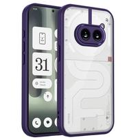 Nothing Phone 2A Plus A142P Case Air Cushion Shockproof Silicon Bumper Clear Matte Back Cover Hard Case for Nothing Phone2A A142 Pc + tpu&Nothing Phone (2a) violetinė