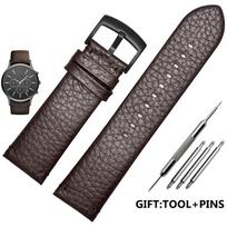 Armani AR2460/2461/2462/0263 lizdinės odos apyrankė Originalios kokybės natūralios odos laikrodžio dirželis 24 mm ruda juoda vyriška apyrankė 24mm gray