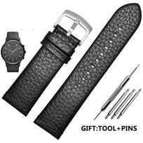 Armani AR2460/2461/2462/0263 lizdinės odos apyrankė Originalios kokybės natūralios odos laikrodžio dirželis 24 mm ruda juoda vyriška apyrankė 24mm gray