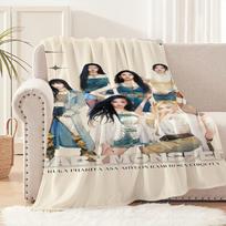 Kpop Merginų B-Babymonster Drip Antklodė Minkštas Pliušinis Miego Sofos Kilimas Svetainei Šiltas Biuras Miegamasis Gimtadienis Namai Kelionės Vaikų Dovanos 30x40in