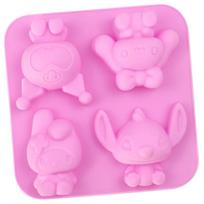 Maistinio silikono forma My Melody Cinnamoroll Vasaros „Pasidaryk pats“ Ledo Šokolado Pyrago Kepimo Formos Fiksavimo Įrankis Karščiui Atsparus pink