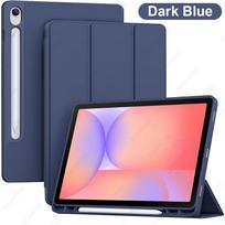 Dėklas, skirtas Samsung Galaxy Tab S10/S9 FE / S10 Lite 10,9 colio / S9 11 colių planšetiniam kompiuteriui, itin plonas apsauginis dangtelis su automatiniu miego/budėjimo režimu Tab A11 8.7 tamsiai mėlyna spalva