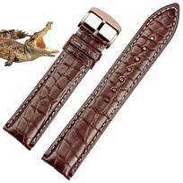 Crocodile leather Strap for Longines Omega Longines Tissot Seagull Strap Men Women Butterfly Buckle Unisex Watch Chain16/18/20mm 23mm gray