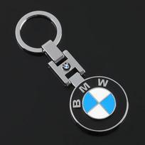 Emalizuotas dvipusis BMW automobilio logotipas Metalinis raktų pakabukas Pora automobilio raktų pakabukas Pakabukas Dekoracija gray