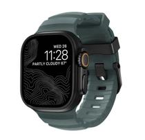 Sportinis silikoninis dirželis Apple Watch Ultra 2 10 9 8 7 6 SE 5 4 laikrodžiui, titano metalo apyrankės dirželis iWatch 42mm 44mm 45mm 46mm 49mm laikrodžiui 42mm 44mm 45mm 49mm&Without box black