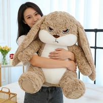 30/38cm Dydžio Piktas Triušis Pliušinis Žaislas Mielas Gyvūnas Pliušinis Lėlė Kawaii Kimštas Minkšti Žaislai Modelio Kambario Dekoracija Gimtadienio Dovana 30cm ruda