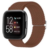 Nylon Woven Braided Watch Band for Fitbit Versa 3/Versa 4 Strap Bracelet Adjustable Wristband for Fitbit Sense/Sense 2 Watchband For Fitbit Versa 4 kava
