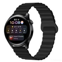 Magnetic Loop Strap For Samsung Galaxy Watch 6 5 4 40MM 44MM/4 6 Classic 46 43 47mm/5 Pro 45mm Band Silicone 20mm 22mm Watchband 20mm black