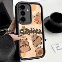 Telefono dėklas skirtas Samsung Galaxy A17 A16 A15 A14 A13 Juokinga Kapibara Animacinis mielas A56 A36 A26 A55 A35 A25 A54 A34 A24 A53 A33 A23 A0 Samsung A06 5G gray