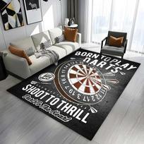 Sportinis Kilimas Dartų Taikinio Rašto Kilimas Kūrybingas Durų Kilimėlis Svetainei Miegamajam Namų Dekoras Neslystantis Vonios Kilimėlis 40x60cm gray