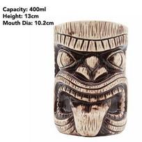 Tiki puodeliai kokteiliams Keraminiai Tiki puodeliai - tiki baro profesionalūs indai - havajų vakarėlio baro indai 380ml-920ml beige