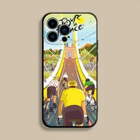 T-Tour De France B-Dviračio telefono dėklas Silikoninis Juodas Minkštas Skirtas iPhone 17,16,15,14,13,12,11,Pro,Max,Plus,E,SE4,Air,Mini iPhone17Pro