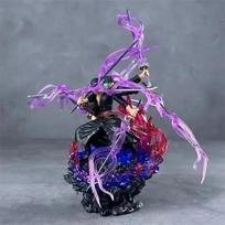 24cm Anime One Piece Roronoa Zoro Figūrėlė Wano Onigashima 9 Kardų Stilius Veiksmo Figūrėlė PVC GK Statula Modelis Žaislai Dovana gray