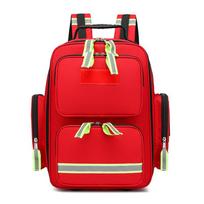 Large Capacity Emergency Kit First Aid Backpack Portable Home Waterproof Multifunctional Backpack raudona