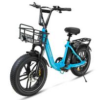 SAMEBIKE C05Pro Electric Bike Adult 500W Motor 36V 13Ah Battery 20  Fat Tire Electric Bicycle mėlyna