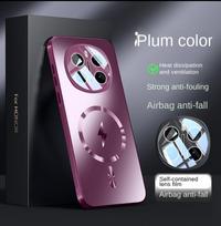 For Huawei Honor Magic 7 Pro Case Hard Matte Magnetic wireless charging Lens Protective Back Cover Case For Magic 7 6 Pro Shell For Magic 6 Pro violetinė
