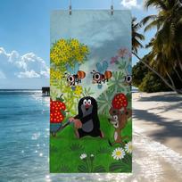 Animacinis filmukas Mažasis kurmis Rankšluostis Greitai džiūstantys paplūdimio rankšluosčiai Tinka baseinams, stovyklavimui, jogai ir sporto salėms STJ40x70CM gray