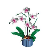 Drugelio Orchidėjos Keramikos Statybinės Kaladėlės Puokštė PhalaenopsisAmabilis,711PCS gray
