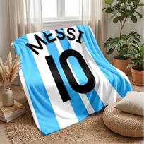 Lionel Messi Theme blanket Soft Flannel Blanket Plush Throw Blanket Cozy Sofa Bed Blanket for Home Decor 75x90cm