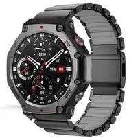 Prabangus titano ir gumos dirželis Huami Amazfit T-Rex 3 2 1, su magnetine sagtimi, juosta T-Rex 3Pro 48mm T-Rex pro Priedai For TRex 3Pro 48mm gray
