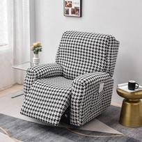 New 1/2/3 Seat Recliner Cover Stretch Couch Cover For Recliner Sofa Chair Cover For Kids, Pets, Dog And Cat 1-seat (4pcs) gray