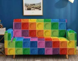3D sofos užvalkalai svetainės kampui Elastingi sofos užvalkalai Kalėdiniai sofos užvalkalai Funda Sofa sofos užvalkalas 1-4 vietų 1pcs 40x40cm