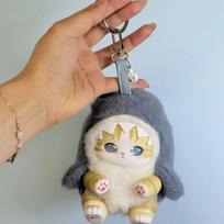 Mofusand Vinyl Series Toys Shark Cat Surprised Box Toy Ornaments For Birthday Gift Pendant Replica Toys Gift no box gray