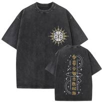 Esquie Clair Obscur Expedition 33 Vintažiniai skalbti grafiniai marškinėliai vyrams Gotikiniai Klasikiniai Punk trumpomis rankovėmis T-shirt Unisex Streetwear 2XL gray