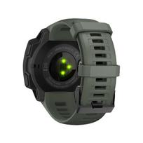 Kvėpuojantis silikoninis dirželis Garmin Instinct 2 E/Esports/Tactical/Tide Solar Juodas plieninės sagties laikrodžio keičiamas riešo dirželis Instinct Tactical gray