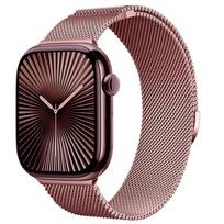 Metalinė Milanese apyrankė Apple Watch juostai Ultra3/2 49mm 11 10 9 8 7 Magnetinė apyrankė iWatch 6 5 4 SE2 46mm 45mm 41mm 44mm 40mm Ultra 3-2-1 49mm rožinės rožinės spalvos