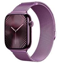 Metalinė Milanese apyrankė Apple Watch juostai Ultra3/2 49mm 11 10 9 8 7 Magnetinė apyrankė iWatch 6 5 4 SE2 46mm 45mm 41mm 44mm 40mm Ultra 3-2-1 49mm violetinė