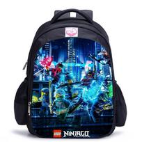 Lego Ninjago 5 sezonas Animacinis spaudinys Juodas kuprinė Black - small blue