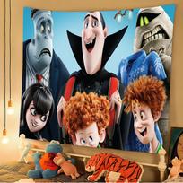 Hotel Transylvania Daugkartinio naudojimo fonas Gyvūnų rašto foninis audinys Vaikų gimtadienio šventės dekoravimui 74x94cm(29x37in)