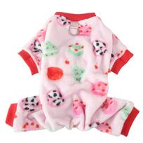 New Autumn and Winter Pet Clothes Dog Four-legged Coat Thick Fleece Coat XS rožinė