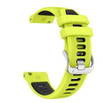 18mm 20mm 22mm silikoninė laikrodžio apyrankė, skirta Garmin Forerunner 265 255 245 165 55, nerūdijančio plieno sagties dirželis, skirtas Garmin Vivoactive Garmin forerunner255 yellow