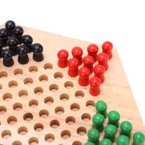 Chinese Checkers Wooden Colorful Chinese Checkers Board Game for Adults Kids Family red