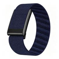 Whoop 5.0 dirželis: Elastinga pintos nailono širdies ritmo stebėjimo sportinė apyrankė Whoop 5.0 Strap black
