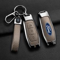 Odinis automobilio išmaniojo pultelio dėklas-apsauga Ford Focus 3 4 ST Mondeo 5 MK5 Mustang F-150 Explorer Edge Fiesta Kuga MK3 gray