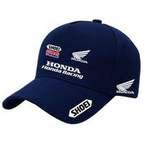 Honda HONDA Motociklo Anties Liežuvio Lenktyninė Beisbolo Kepuraitė nuo Saulės Sportinė Važiavimo Kepurė Adjustable blue