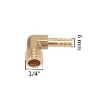 6mm 8mm 10mm 12mm Hose Barb to 1/4  BSP Male Thread Elbow Brass Connector 90 degrees Pipe Repair Coupler Connector Pipe Fitting