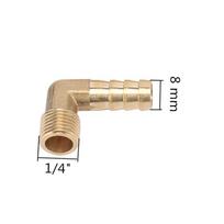 6mm 8mm 10mm 12mm Hose Barb to 1/4  BSP Male Thread Elbow Brass Connector 90 degrees Pipe Repair Coupler Connector Pipe Fitting