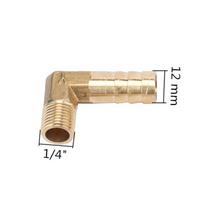 6mm 8mm 10mm 12mm Hose Barb to 1/4  BSP Male Thread Elbow Brass Connector 90 degrees Pipe Repair Coupler Connector Pipe Fitting