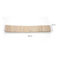 1Pcs Multiple Size Wooden Bridge Cage Hamster Bendable Fence For Small Animals Climbing Hamster Habitat Accessories 6x40CM beige