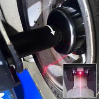 Automobilio ratų balansavimo stendas su lazeriniu padėties nustatymu, infraraudonųjų spindulių taškas švino svareliams rasti, ratų balansavimas, lazerinis šviesos diodas, USB įkrovimo prievadas, 2 LED lemputės gray